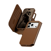 PanzerGlass CARE™ by ® Tango 2-in-1 Wallet Case Brown w. MagSafe iPhone 18 Pro | 17 Pro mobiele telefoon behuizingen Hoes Bruin