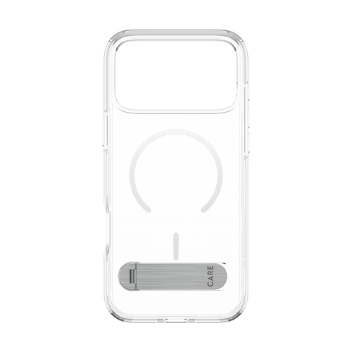 PanzerGlass CARE™ by ® Kickstand Case Transparent w. White MagSafe iPhone 18 Pro Max | 17 Pro Max mobiele telefoon behuizingen Hoes Transparant