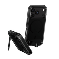 PanzerGlass CARE™ by ® Kickstand Case Smokey w. Black MagSafe iPhone 18 Pro | 17 Pro mobiele telefoon behuizingen Hoes Zwart