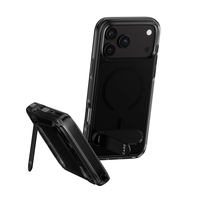 PanzerGlass CARE™ by ® Kickstand Case Smokey w. Black MagSafe iPhone 18 Pro Max | 17 Pro Max mobiele telefoon behuizingen Hoes Zwart