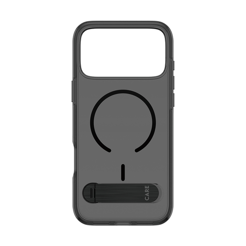 PanzerGlass CARE™ by ® Kickstand Case Smokey w. Black MagSafe iPhone 18 Pro Max | 17 Pro Max mobiele telefoon behuizingen Hoes Zwart