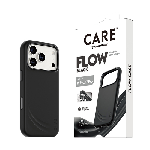 PanzerGlass CARE™ by ® Flow Case Black w. MagSafe iPhone 18 Pro | 17 Pro mobiele telefoon behuizingen Hoes Zwart