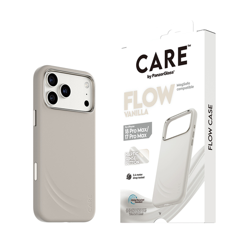 PanzerGlass CARE™ by ® Flow Case Vanilla w. MagSafe iPhone 18 Pro Max | 17 Pro Max mobiele telefoon behuizingen Hoes Beige