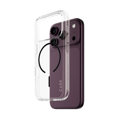 PanzerGlass CARE™ by ® Urban Explorer Case Transparent w. Black MagSafe iPhone 18 Pro | 17 Pro mobiele telefoon behuizingen Hoes Transparant
