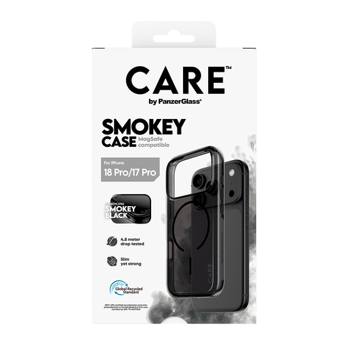PanzerGlass CARE™ by ® Urban Explorer Case Smokey w. Black MagSafe iPhone 18 Pro | 17 Pro mobiele telefoon behuizingen Hoes Zwart