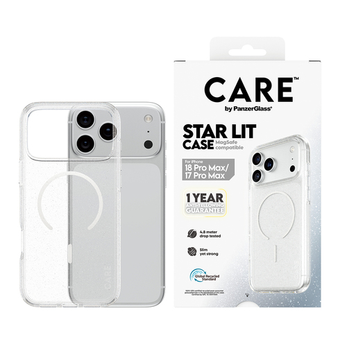 PanzerGlass CARE™ by ® Urban Explorer Case Star Lit w. MagSafe iPhone 18 Pro Max | 17 Pro Max mobiele telefoon behuizingen Hoes Transparant
