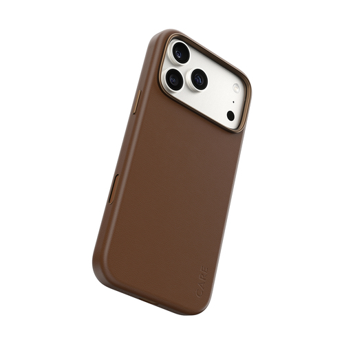 PanzerGlass CARE™ by ® Solo Vegan Leather Case Brown w. MagSafe iPhone 18 Pro Max | 17 Pro Max mobiele telefoon behuizingen Hoes Bruin