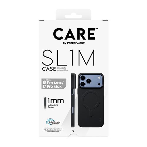 PanzerGlass CARE™ by ® SL1M Case Black w. MagSafe iPhone 18 Pro Max | 17 Pro Max mobiele telefoon behuizingen Hoes Zwart