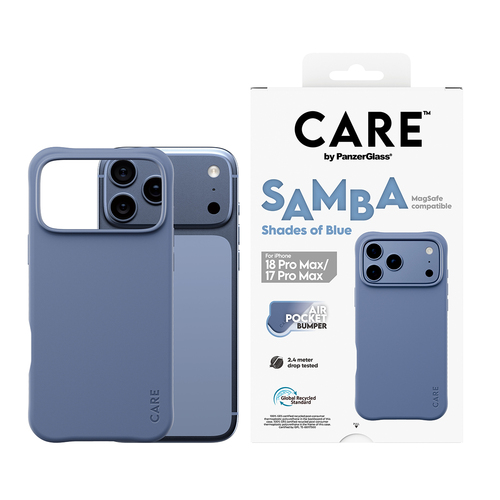 PanzerGlass CARE™ by ® Samba Case Shades of Blue w. MagSafe iPhone 18 Pro Max | 17 Pro Max mobiele telefoon behuizingen Hoes Blauw