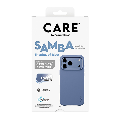 PanzerGlass CARE™ by ® Samba Case Shades of Blue w. MagSafe iPhone 18 Pro Max | 17 Pro Max mobiele telefoon behuizingen Hoes Blauw