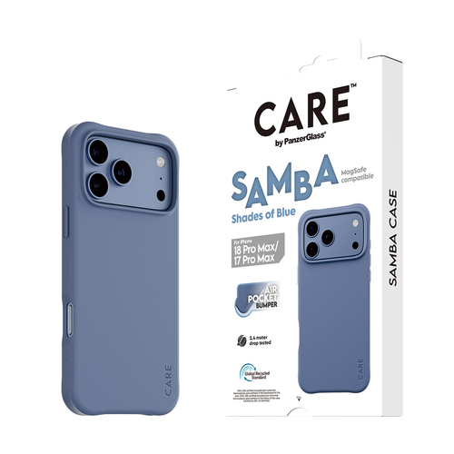 PanzerGlass CARE™ by ® Samba Case Shades of Blue w. MagSafe iPhone 18 Pro Max | 17 Pro Max mobiele telefoon behuizingen Hoes Blauw