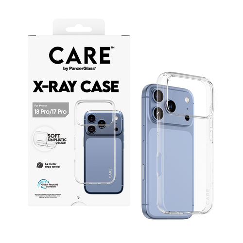 PanzerGlass CARE™ by ® X-Ray Case iPhone 18 Pro | 17 Pro mobiele telefoon behuizingen Hoes Transparant