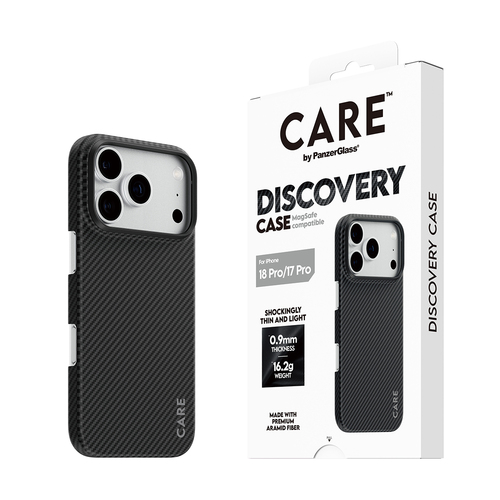 PanzerGlass CARE™ by ® Discovery Case Black & Grey w. MagSafe iPhone 18 Pro | 17 Pro mobiele telefoon behuizingen Hoes Zwart