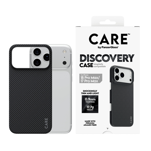 PanzerGlass CARE™ by ® Discovery Case Black & Grey w. MagSafe iPhone 18 Pro Max | 17 Pro Max mobiele telefoon behuizingen Hoes Zwart