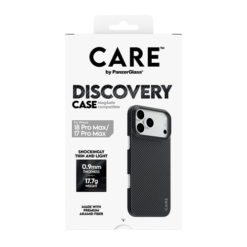 PanzerGlass CARE™ by ® Discovery Case Black & Grey w. MagSafe iPhone 18 Pro Max | 17 Pro Max mobiele telefoon behuizingen Hoes Zwart