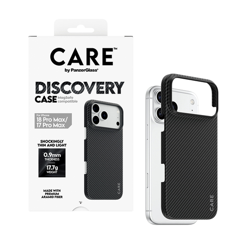 PanzerGlass CARE™ by ® Discovery Case Black & Grey w. MagSafe iPhone 18 Pro Max | 17 Pro Max mobiele telefoon behuizingen Hoes Zwart