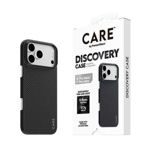 PanzerGlass CARE™ by ® Discovery Case Black & Grey w. MagSafe iPhone 18 Pro Max | 17 Pro Max mobiele telefoon behuizingen Hoes Zwart