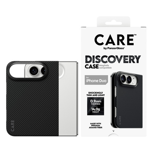 PanzerGlass CARE™ by ® Discovery Case Black & Grey w. MagSafe iPhone Duo mobiele telefoon behuizingen 19,3 cm (7.6") Hoes Zwart