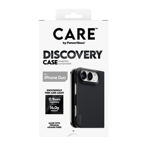 PanzerGlass CARE™ by ® Discovery Case Black & Grey w. MagSafe iPhone Duo mobiele telefoon behuizingen 19,3 cm (7.6") Hoes Zwart