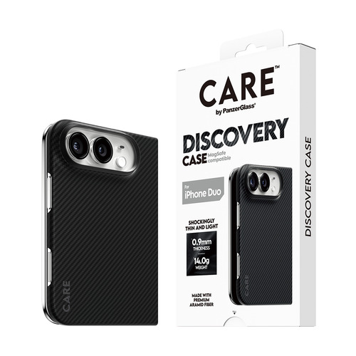 PanzerGlass CARE™ by ® Discovery Case Black & Grey w. MagSafe iPhone Duo mobiele telefoon behuizingen 19,3 cm (7.6") Hoes Zwart