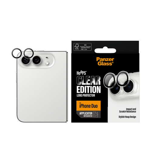 PanzerGlass ® Hoops® Camera Lens Protector Transparent iPhone Duo Doorzichtige schermbeschermer Apple 1 stuk(s)
