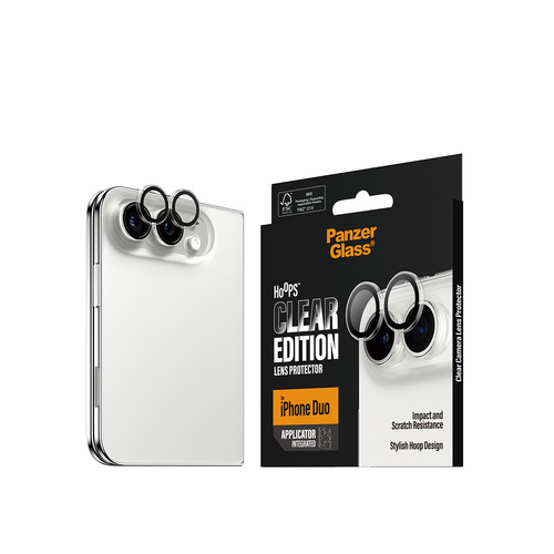 PanzerGlass ® Hoops® Camera Lens Protector Transparent iPhone Duo Doorzichtige schermbeschermer Apple 1 stuk(s)