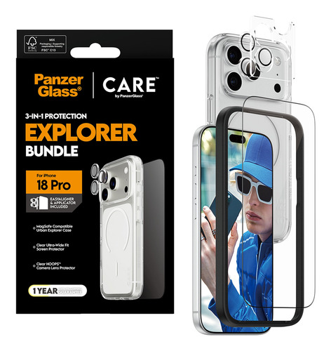 PanzerGlass CR74530 scherm- & rugbeschermer voor mobiele telefoons Achterkant/schermbeschermer Apple 3 stuk(s)