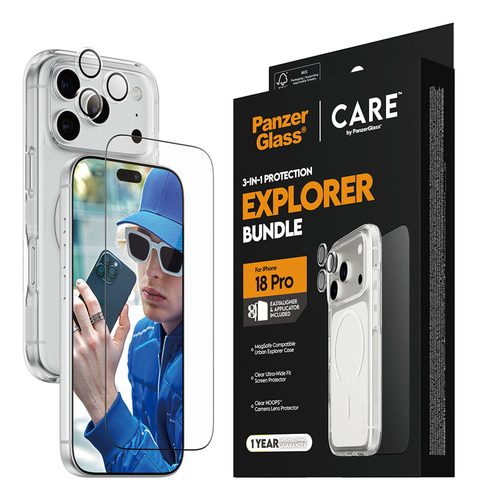 PanzerGlass CR74530 scherm- & rugbeschermer voor mobiele telefoons Achterkant/schermbeschermer Apple 3 stuk(s)