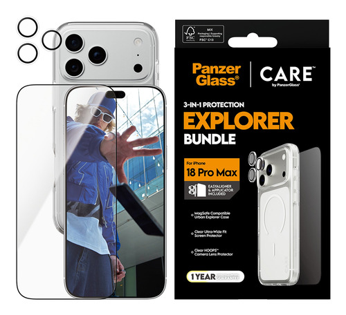 PanzerGlass CR94469 scherm- & rugbeschermer voor mobiele telefoons Achterkant/schermbeschermer Apple 3 stuk(s)
