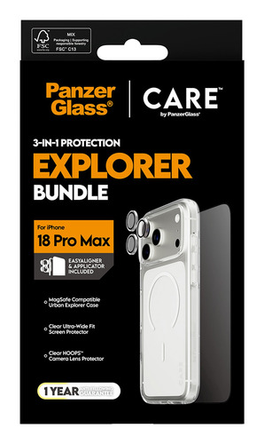 PanzerGlass CR94469 scherm- & rugbeschermer voor mobiele telefoons Achterkant/schermbeschermer Apple 3 stuk(s)