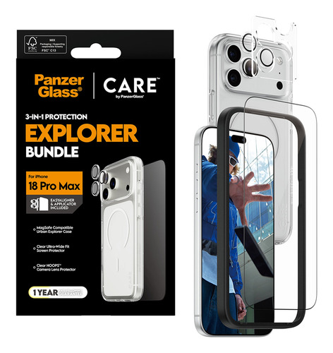 PanzerGlass CR94469 scherm- & rugbeschermer voor mobiele telefoons Achterkant/schermbeschermer Apple 3 stuk(s)
