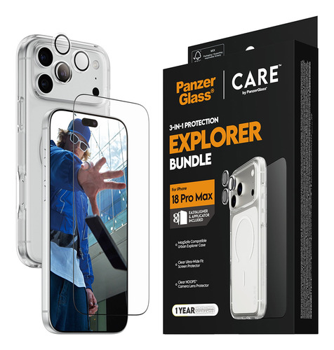 PanzerGlass CR94469 scherm- & rugbeschermer voor mobiele telefoons Achterkant/schermbeschermer Apple 3 stuk(s)
