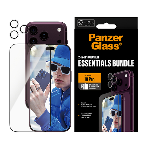 PanzerGlass ® 2-in-1 Essentials Bundle iPhone 18 Pro Doorzichtige schermbeschermer 1 stuk(s)