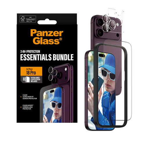 PanzerGlass ® 2-in-1 Essentials Bundle iPhone 18 Pro Doorzichtige schermbeschermer 1 stuk(s)