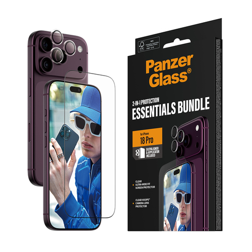 PanzerGlass ® 2-in-1 Essentials Bundle iPhone 18 Pro Doorzichtige schermbeschermer 1 stuk(s)