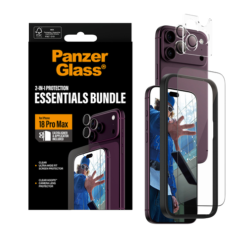 PanzerGlass ® 2-in-1 Essentials Bundle iPhone 18 Pro Max Doorzichtige schermbeschermer 1 stuk(s)