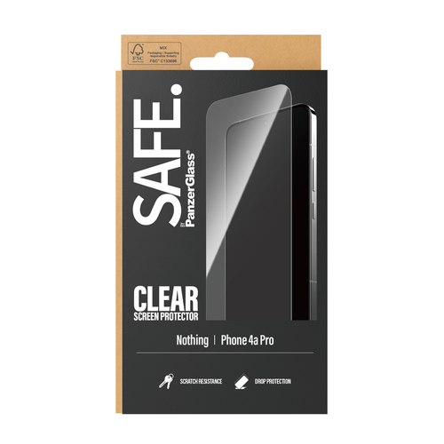 PanzerGlass SAFE. by ® Screen Protector Nothing Phone 4a Pro | Ultra-Wide Fit Doorzichtige schermbeschermer 1 stuk(s)