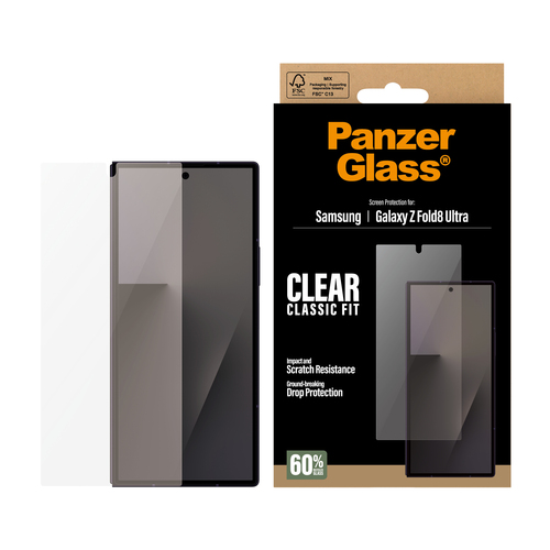 PanzerGlass ® Sub Screen Protector Samsung Galaxy Z Fold8 Ultra | Classic Fit Doorzichtige schermbeschermer 1 stuk(s)