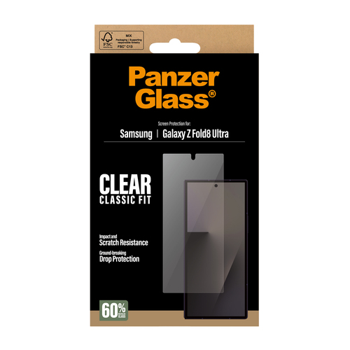 PanzerGlass ® Sub Screen Protector Samsung Galaxy Z Fold8 Ultra | Classic Fit Doorzichtige schermbeschermer 1 stuk(s)
