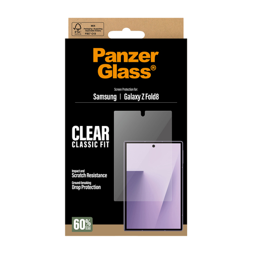 PanzerGlass ® Sub Screen Protector Samsung Galaxy Z Fold8 | Classic Fit Doorzichtige schermbeschermer 1 stuk(s)