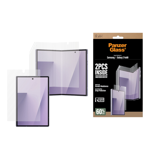 PanzerGlass ® Sub Screen Protector & Main Film Screen Protector Samsung Galaxy Z Fold8 | Classic Fit Doorzichtige schermbeschermer 1 stuk(s)