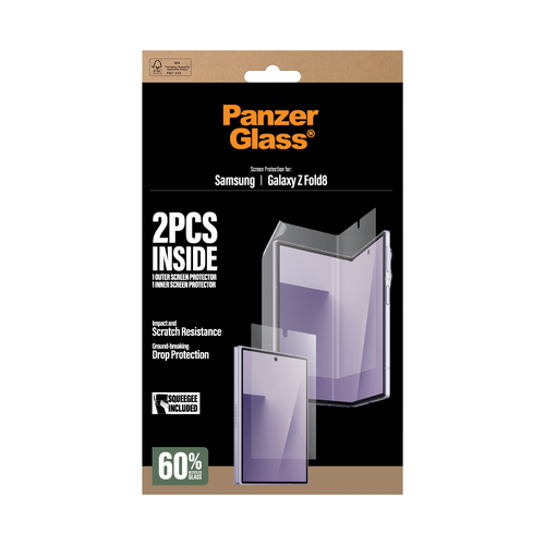 PanzerGlass ® Sub Screen Protector & Main Film Screen Protector Samsung Galaxy Z Fold8 | Classic Fit Doorzichtige schermbeschermer 1 stuk(s)