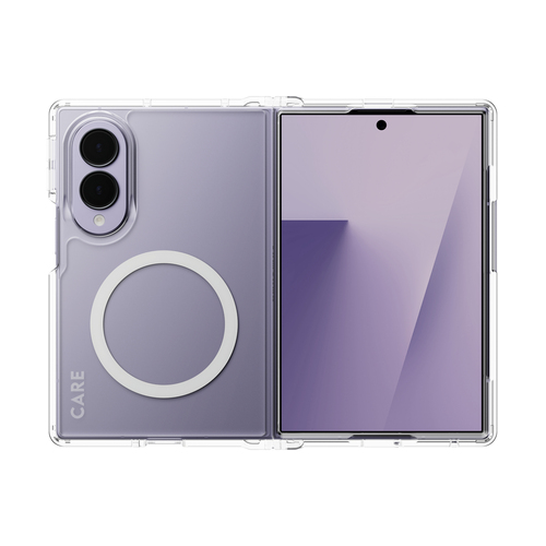 PanzerGlass CARE™ by ® Urban Combat Case Transparent w. White Qi Samsung Fold8 mobiele telefoon behuizingen Hoes Transparant