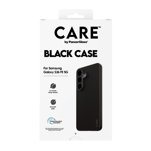 PanzerGlass CARE™ by ® TPU Case Black Samsung Galaxy S26 FE 5G mobiele telefoon behuizingen Hoes Transparant