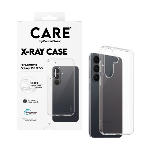 PanzerGlass CARE™ by ® X-Ray Case Case Samsung Galaxy S26 FE 5G mobiele telefoon behuizingen Hoes Transparant