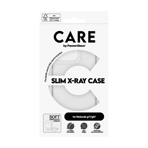 PanzerGlass CARE™ by ® TPU Case Transparent Motorola moto G77 | G67 mobiele telefoon behuizingen Hoes Transparant