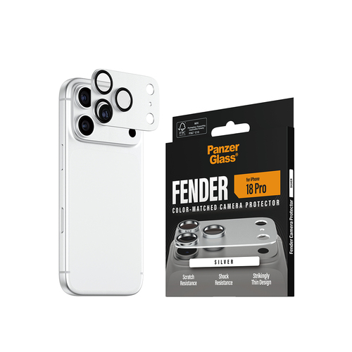 PanzerGlass ® Fender Camera Protector Silver iPhone 18 Pro Doorzichtige schermbeschermer 1 stuk(s)