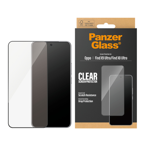 PanzerGlass ® Screen Protector OPPO Find X9 Ultra | Find X8 Ultra | Ultra-Wide Fit Doorzichtige schermbeschermer 1 stuk(s)