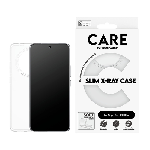 PanzerGlass CARE™ by ® X-Ray Case OPPO Find X9 Ultra mobiele telefoon behuizingen Hoes Transparant