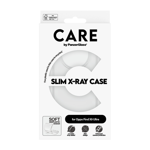 PanzerGlass CARE™ by ® X-Ray Case OPPO Find X9 Ultra mobiele telefoon behuizingen Hoes Transparant
